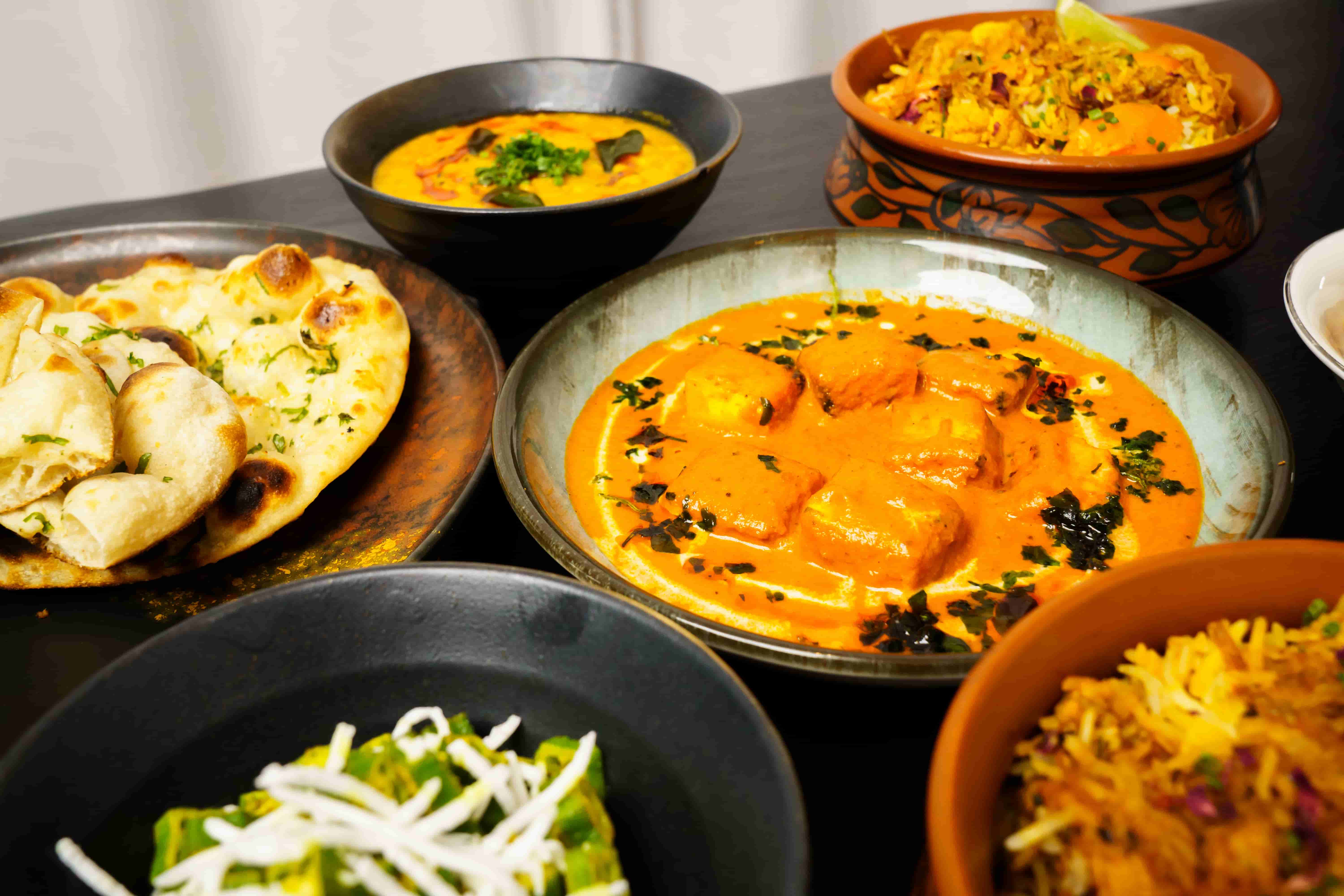 Chicken Peshwari curry served with rice